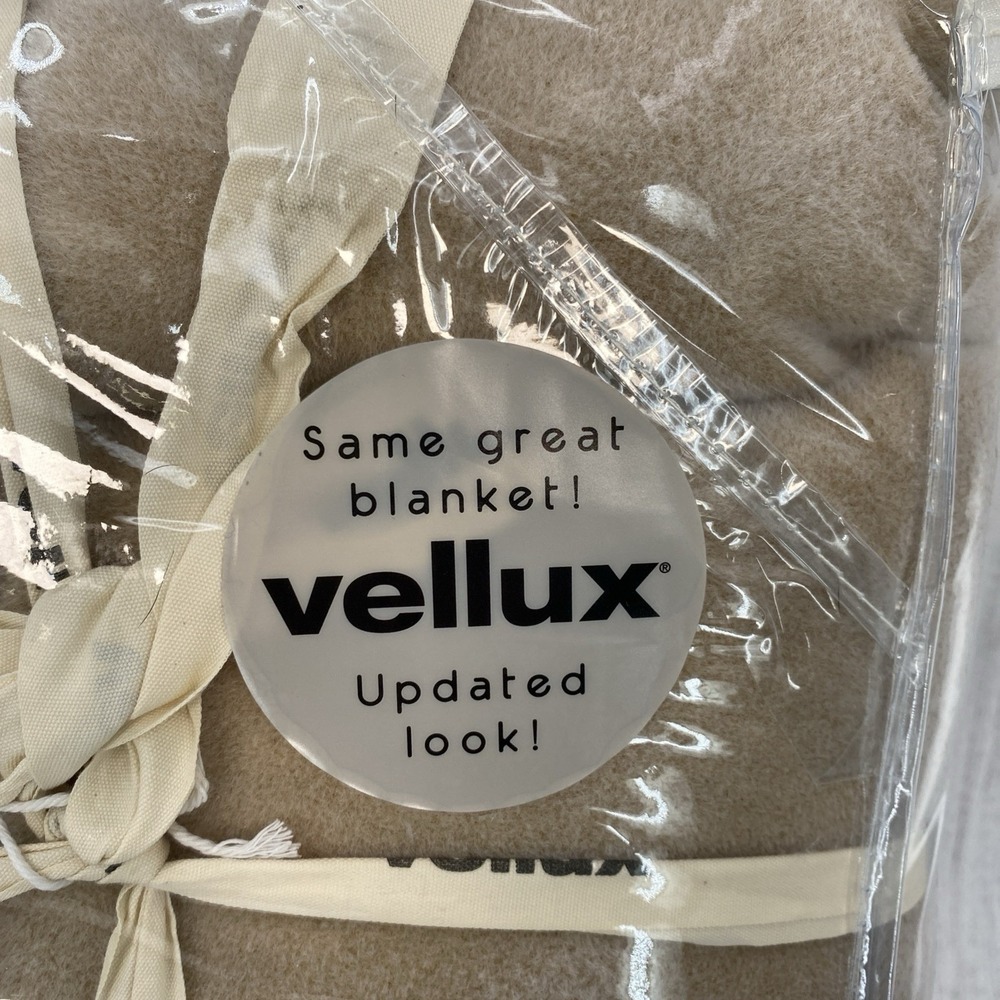 Vellux Blanket FULL/QUEEN Tan Original Insulating Core Hotel Style Lightweight - Picture 2 of 10